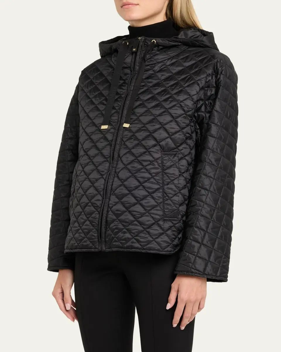 Max Mara Quilted Water-Repellent Canvas Jacket | Thumbnail 3 Max Mara Quilted Water-Repellent Canvas Jacket | Thumbnail 3