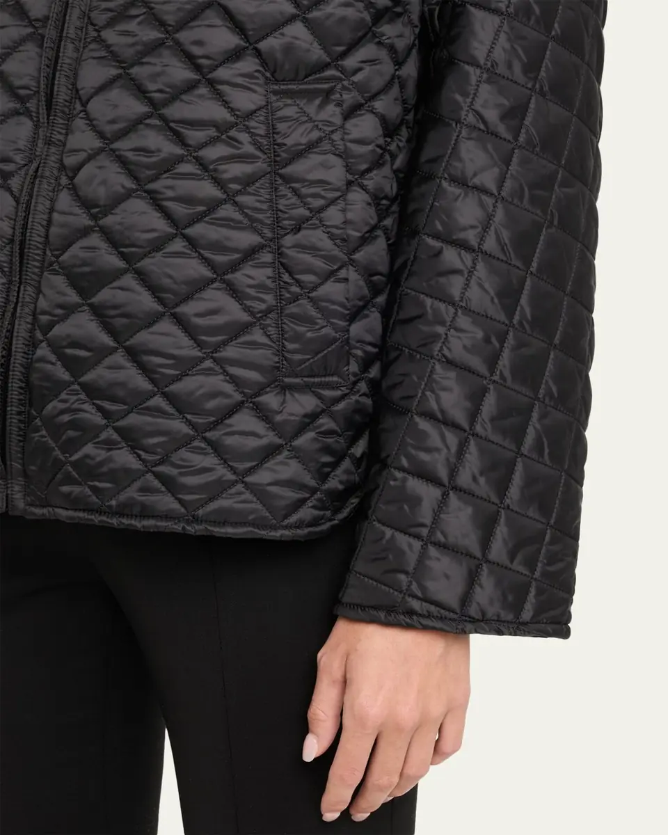 Max Mara Quilted Water-Repellent Canvas Jacket | Thumbnail 4 Max Mara Quilted Water-Repellent Canvas Jacket | Thumbnail 4