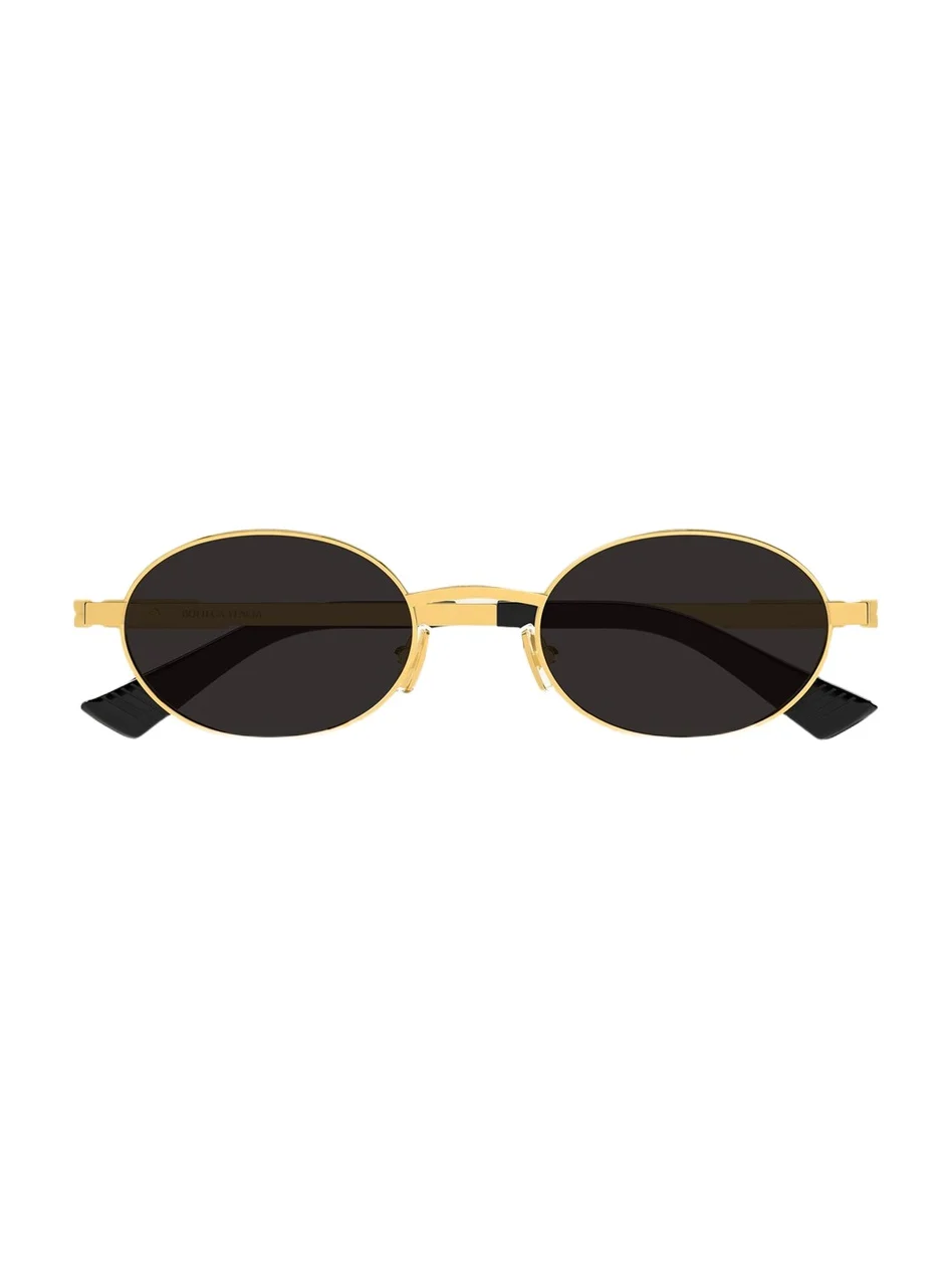 Bottega Veneta Bv1470S Golden Metal Oval Sunglasses