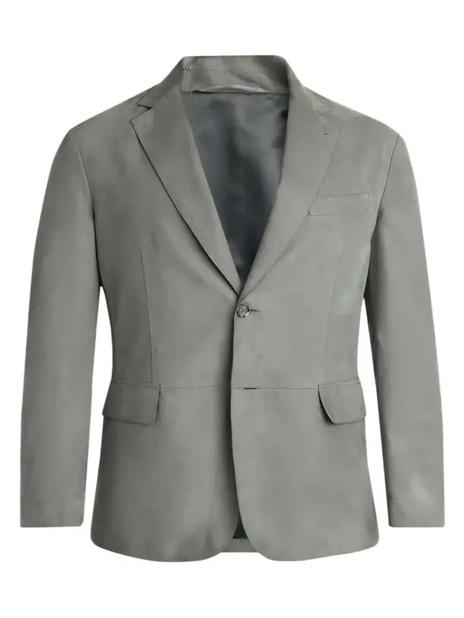 Brioni Men's Monti Nubuck Leather Single-Breasted Blazer
