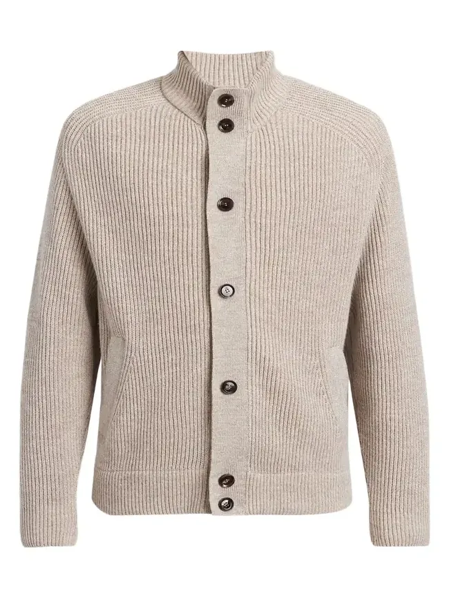 Men's Ribbed Cotton-Blend Mouline Blouson Sweater Men's Ribbed Cotton-Blend Mouline Blouson Sweater