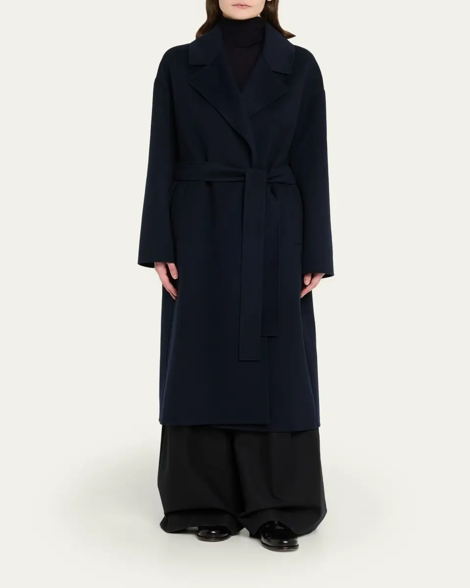 Max Mara Hobby Long Wool Wrap Coat | Thumbnail 2