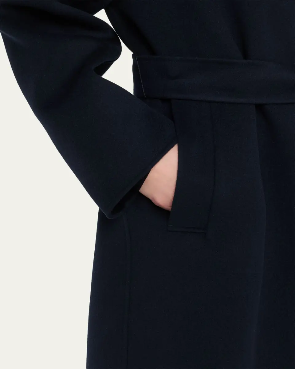 Max Mara Hobby Long Wool Wrap Coat | Thumbnail 5