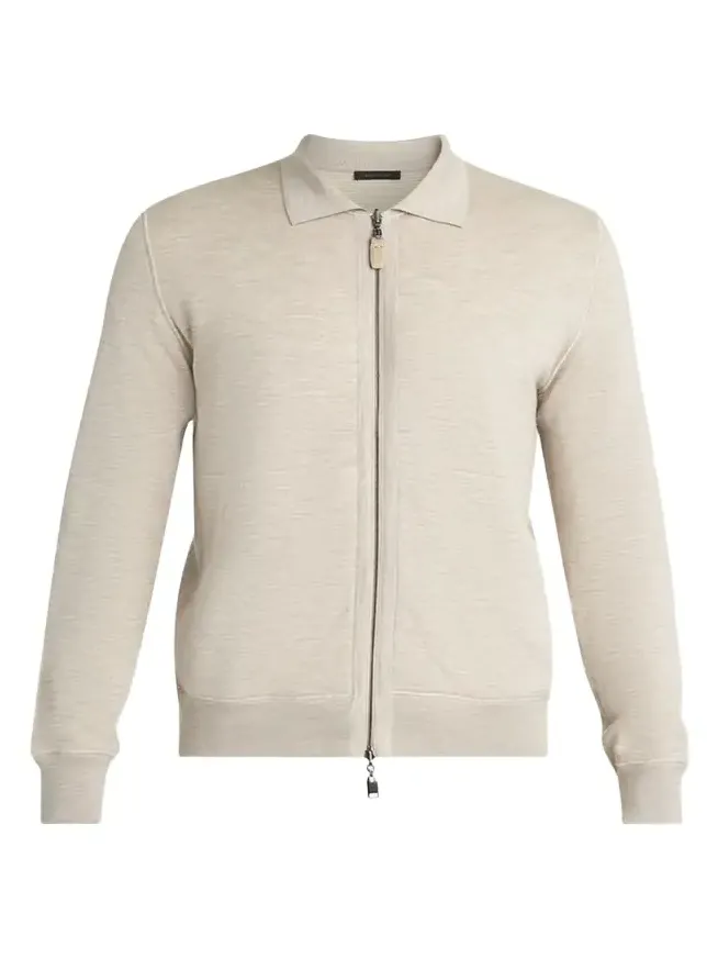 Men's Heathered Zip-Front Jacket
