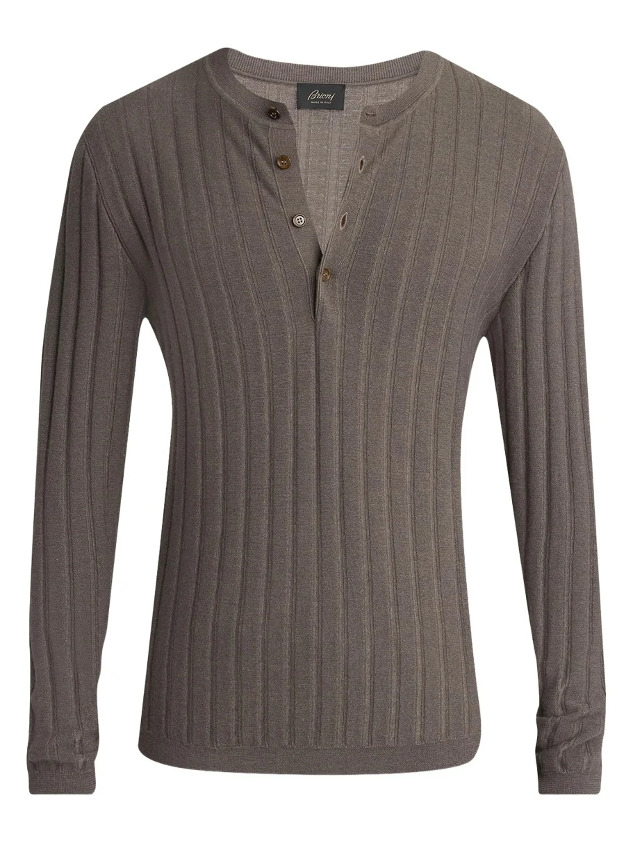 Men's Cashmere/Silk Henley Sweater Men's Cashmere/Silk Henley Sweater