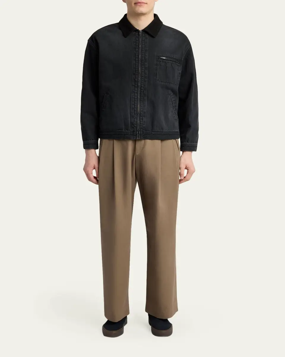 THE ROW Men's Tarquin Zip-Front Denim Jacket | Thumbnail 2 THE ROW Men's Tarquin Zip-Front Denim Jacket | Thumbnail 2