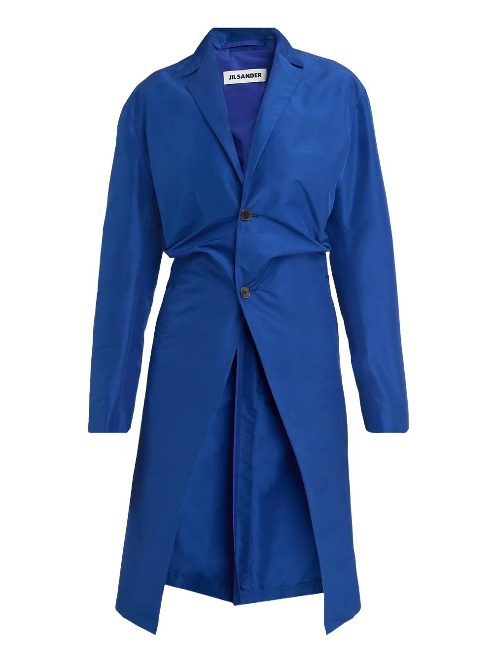 Jil Sander Gathered Single-Breasted Coat