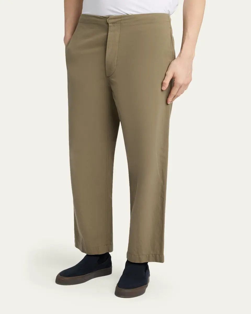 The Row Men's Time Straight-Leg Cotton Canvas Pants | Thumbnail 4