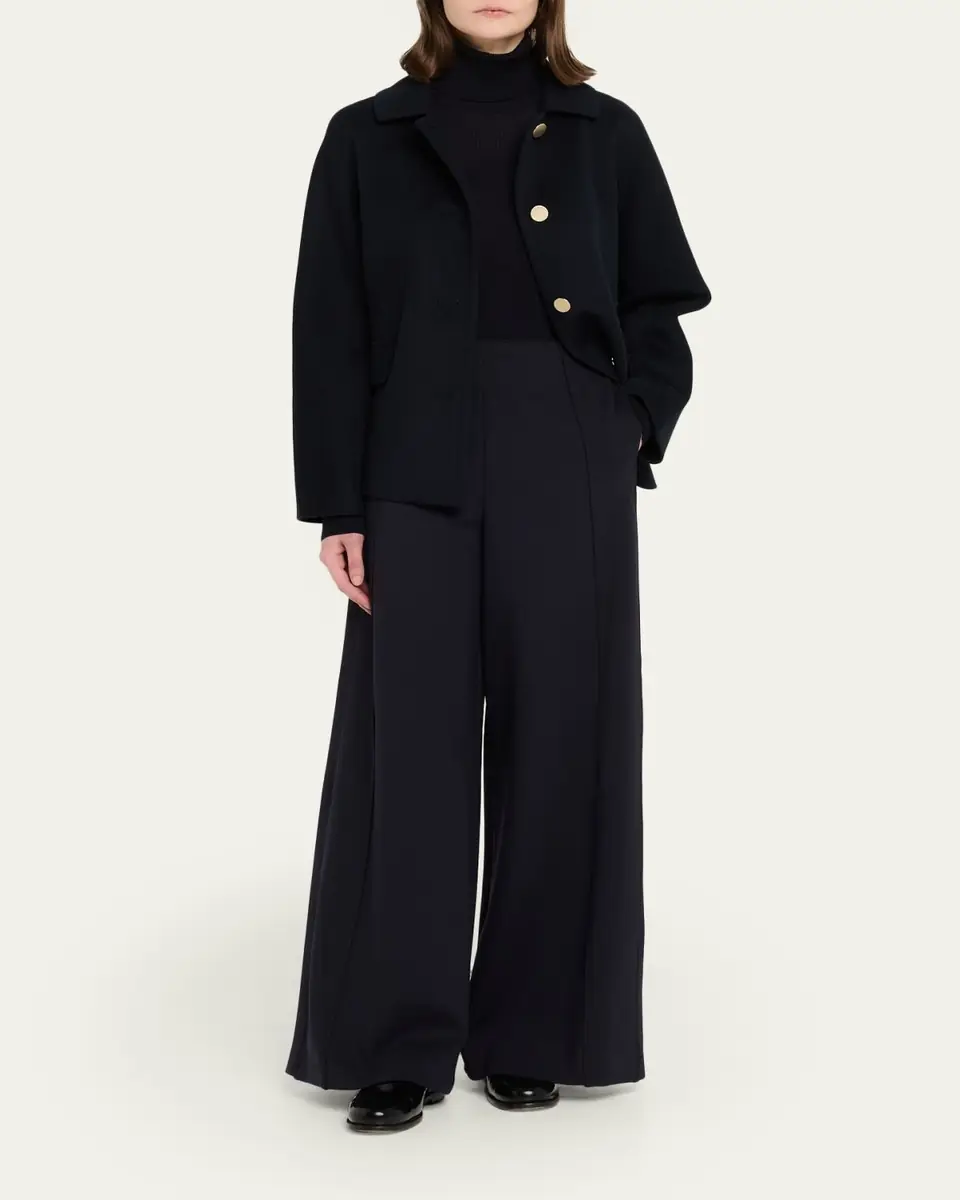 Max Mara Wide-Leg Pick Stitch Scuba Jersey Pants | Thumbnail 2 Max Mara Wide-Leg Pick Stitch Scuba Jersey Pants | Thumbnail 2