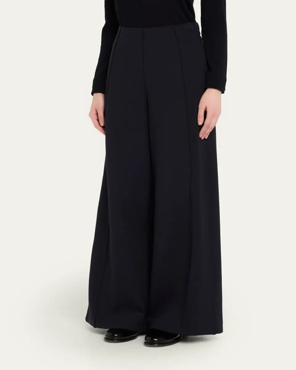 Max Mara Wide-Leg Pick Stitch Scuba Jersey Pants | Thumbnail 4 Max Mara Wide-Leg Pick Stitch Scuba Jersey Pants | Thumbnail 4