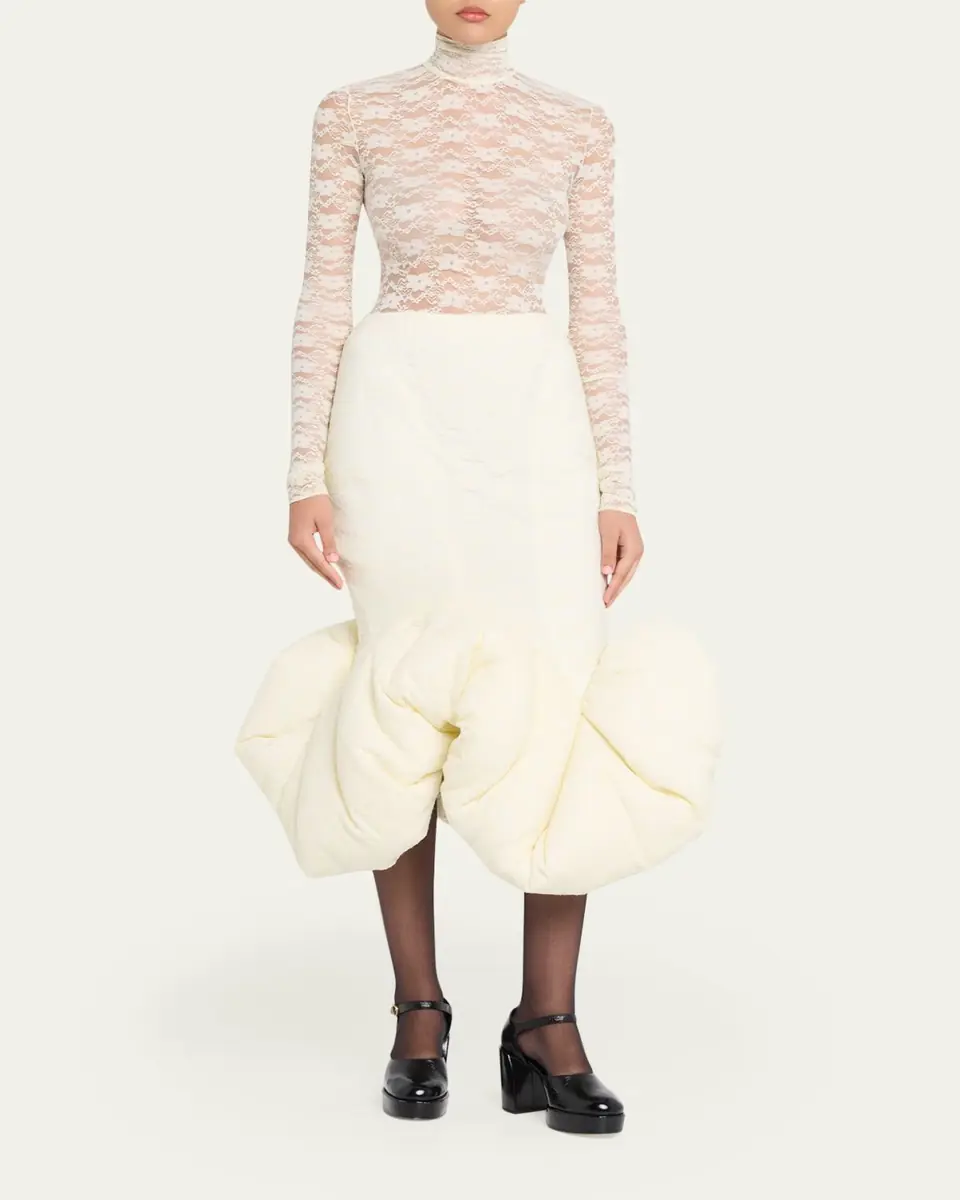 Marc Jacobs Runway Stretch Lace Long-Sleeve Midi Mermaid Dress | Thumbnail 2