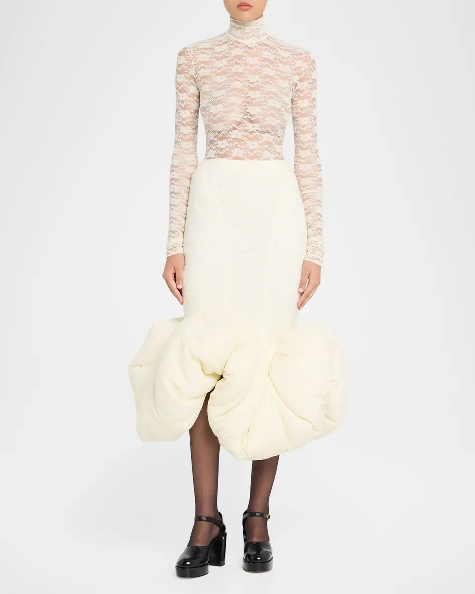 Marc Jacobs Runway Stretch Lace Long-Sleeve Midi Mermaid Dress | Thumbnail 6