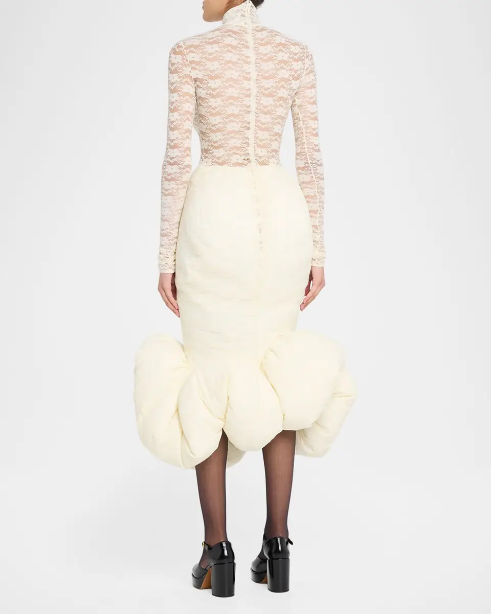 Marc Jacobs Runway Stretch Lace Long-Sleeve Midi Mermaid Dress | Thumbnail 7
