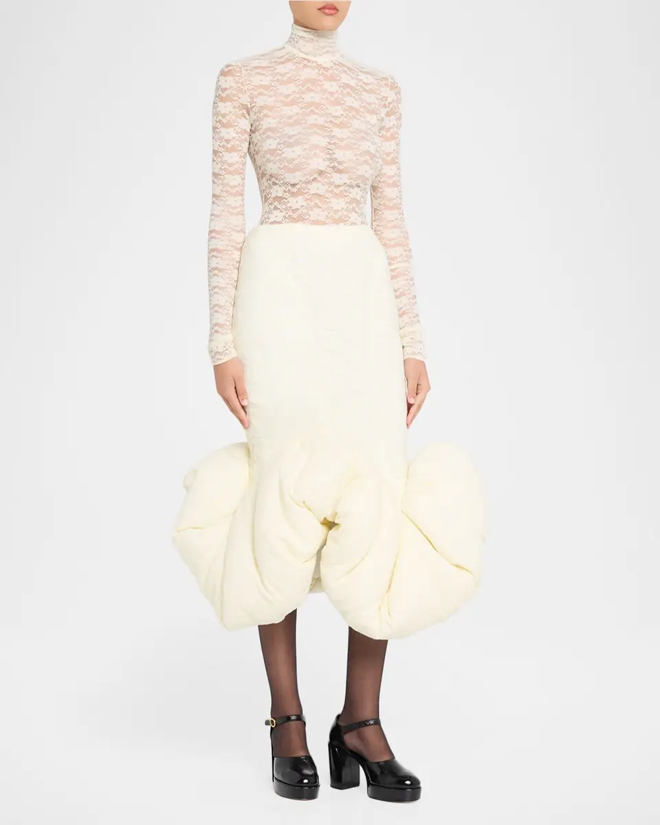 Marc Jacobs Runway Stretch Lace Long-Sleeve Midi Mermaid Dress | Thumbnail 8