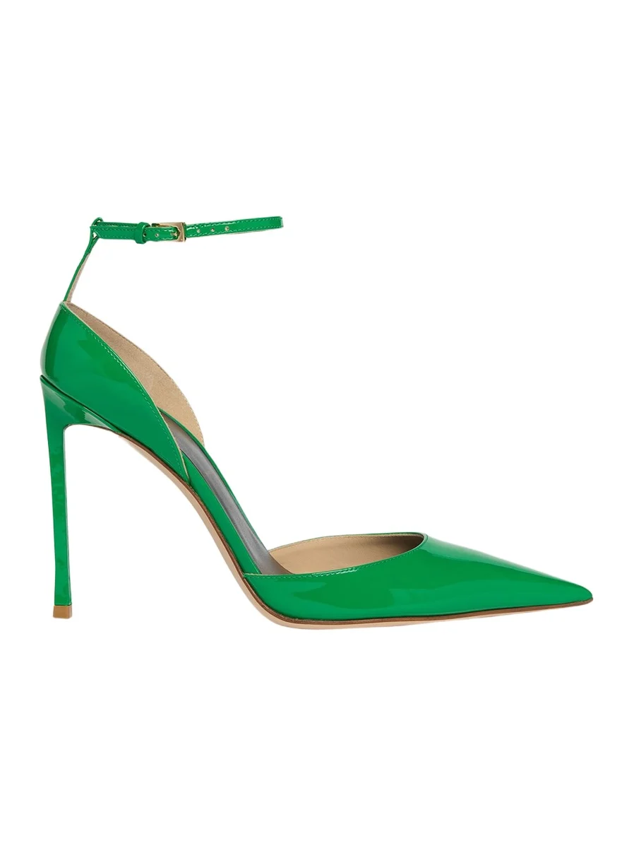 105mm Patent Leather Ankle-Strap Pumps 105mm Patent Leather Ankle-Strap Pumps