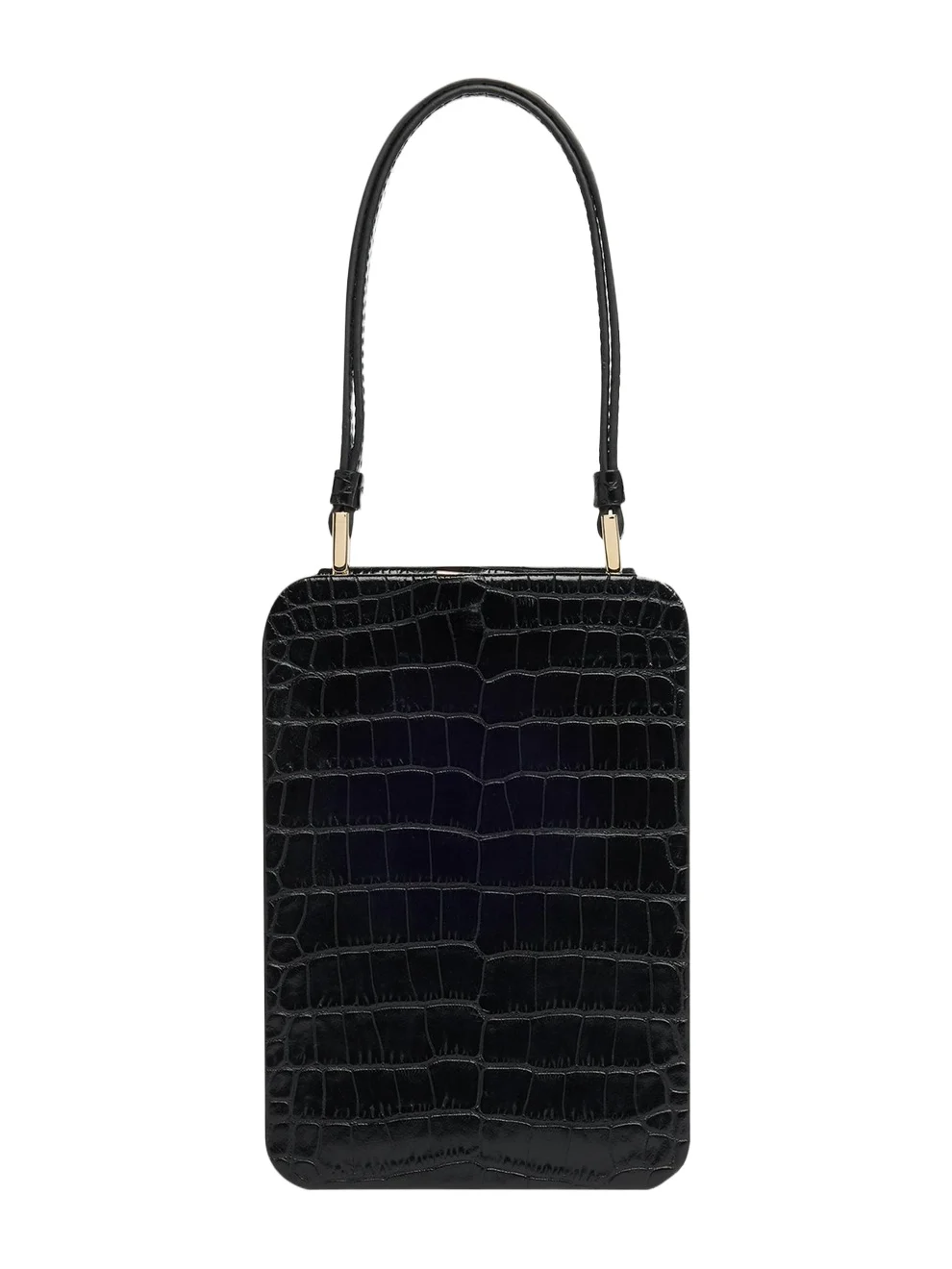 Frame Croc-Embossed Leather Vertical Clutch Frame Croc-Embossed Leather Vertical Clutch