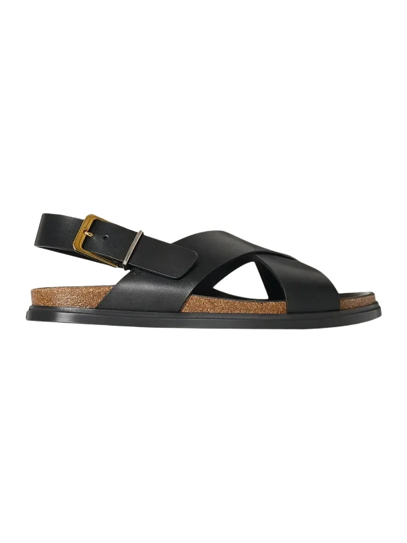 Leather Buckle Sandals Leather Buckle Sandals