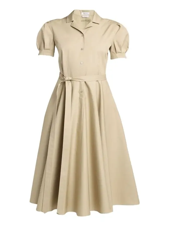 Responsible Cotton Puff-Sleeve Midi Shirtdress Responsible Cotton Puff-Sleeve Midi Shirtdress