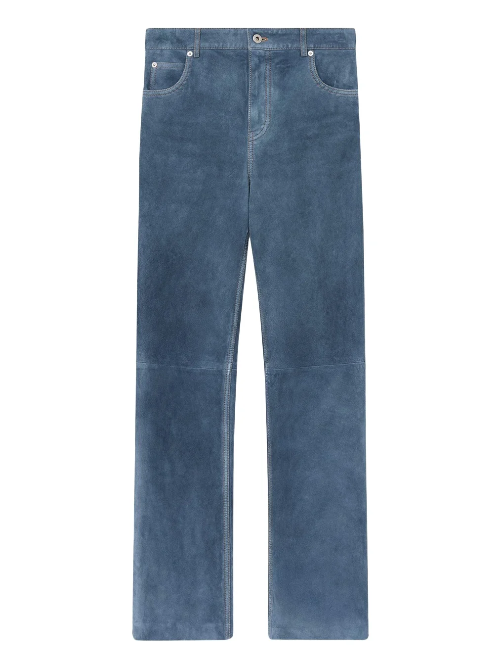 Suede Goatskin Straight-Leg Trousers Suede Goatskin Straight-Leg Trousers