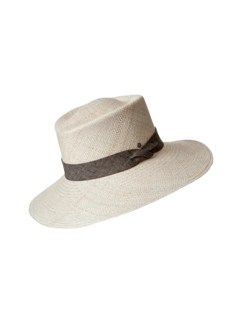 Inverni Men's Large-Brim Panama Straw Hat