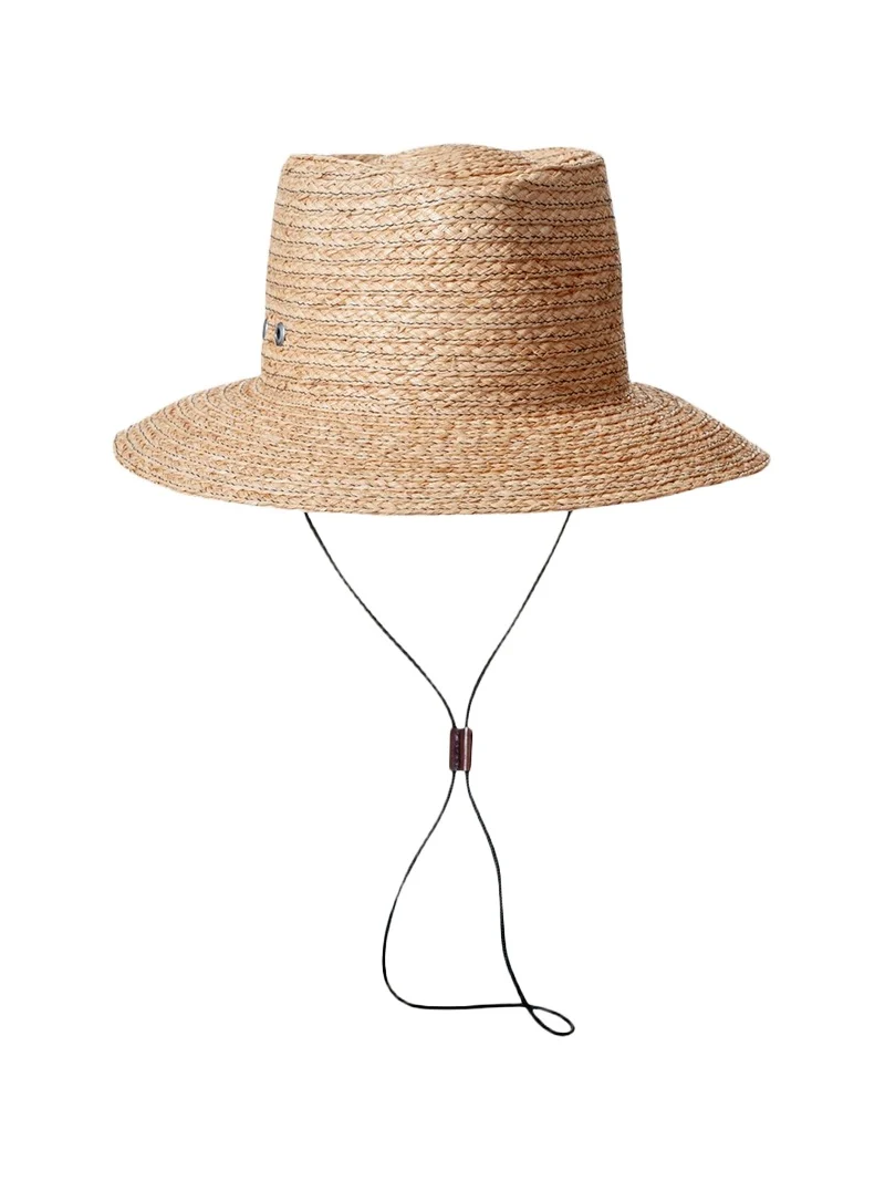 Inverni Men's Raffia Straw Drawcord Bucket Hat