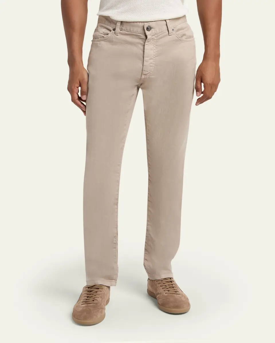 ZEGNA City Stretch Cotton-Linen Jeans | Thumbnail 4