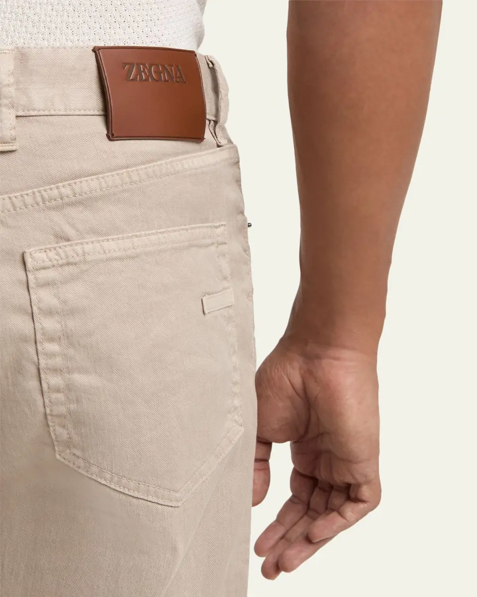 ZEGNA City Stretch Cotton-Linen Jeans | Thumbnail 5
