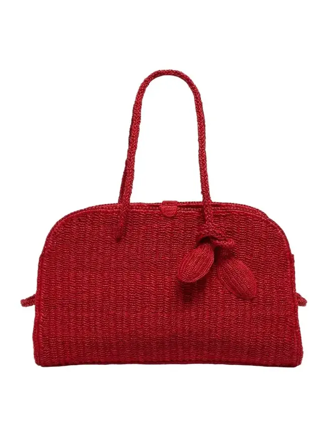 Le Turismo Raffia Top-Handle Bowler Bag