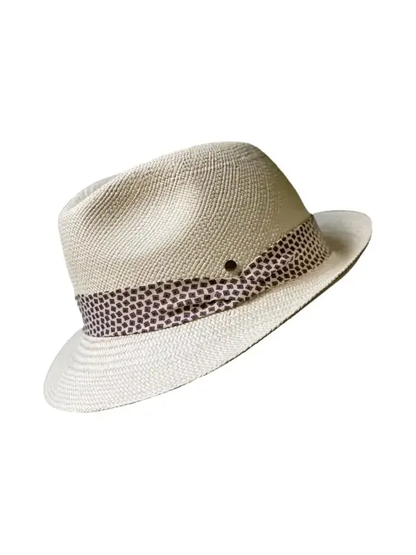 Men's Small-Brim Panama Straw Hat