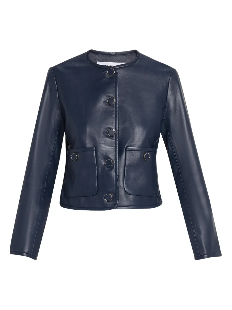 Veronica Beard Andrea Leather Jacket