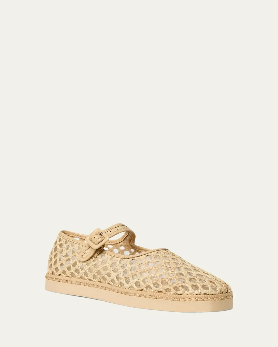 Loeffler Randall Rita Natural Netted Mary Jane Flatform Sneakers | Thumbnail 2