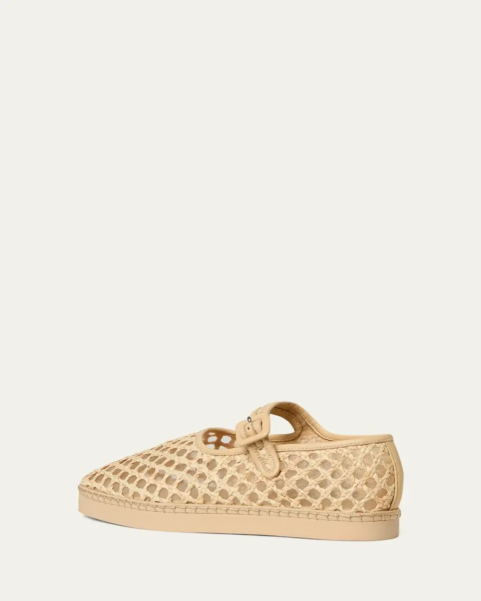 Loeffler Randall Rita Natural Netted Mary Jane Flatform Sneakers | Thumbnail 3