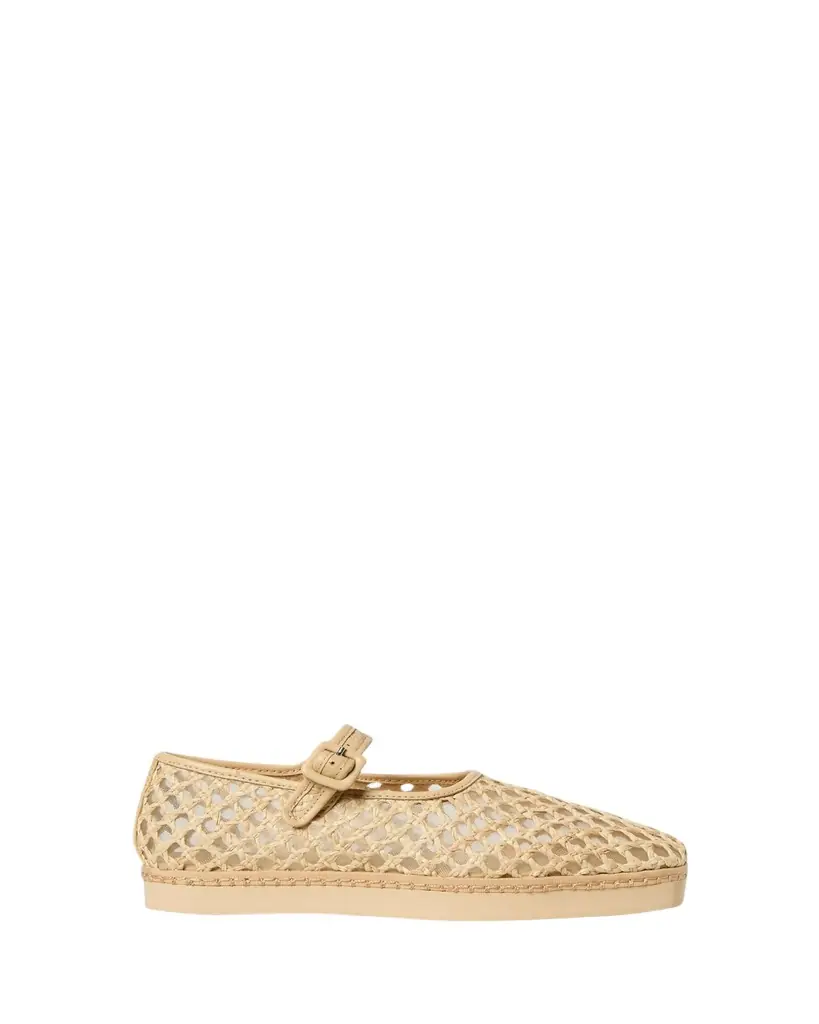 Loeffler Randall Rita Natural Netted Mary Jane Flatform Sneakers | Image 1 Loeffler Randall Rita Natural Netted Mary Jane Flatform Sneakers | Image 1
