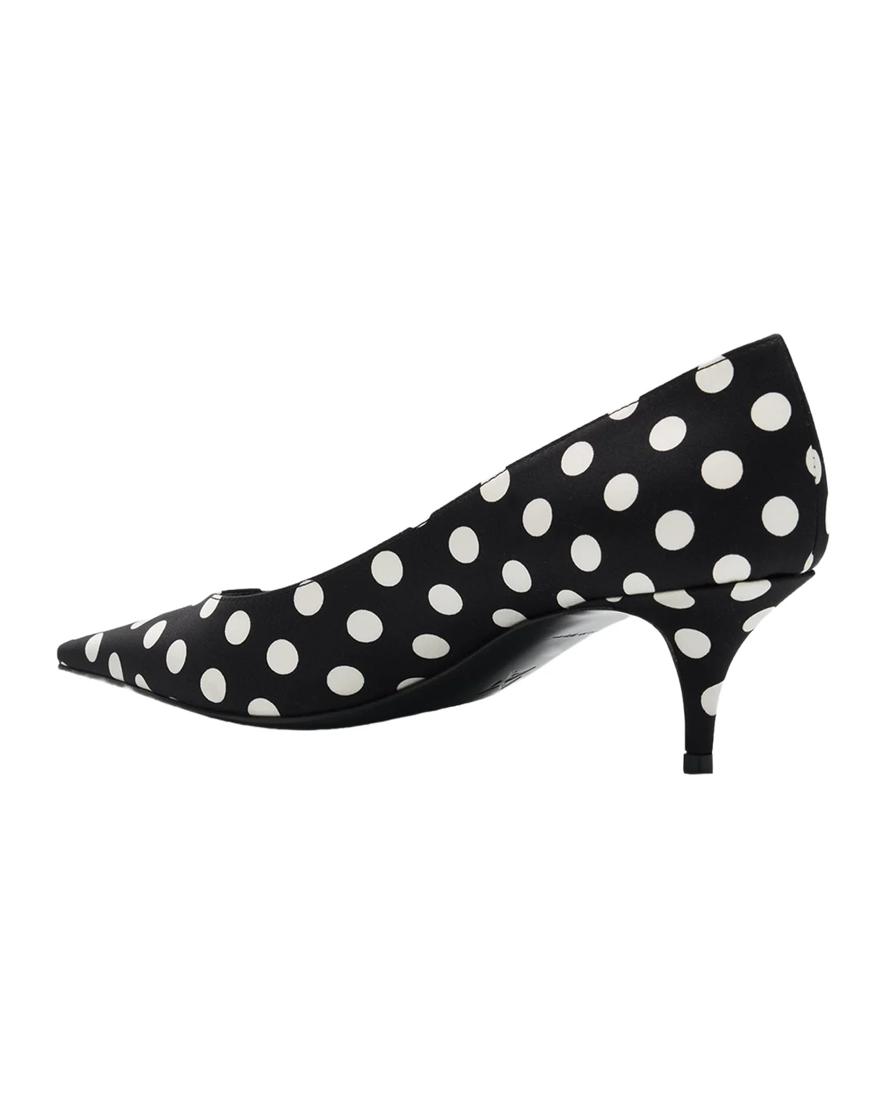 55mm Barbara Polka-Dot Satin Pumps