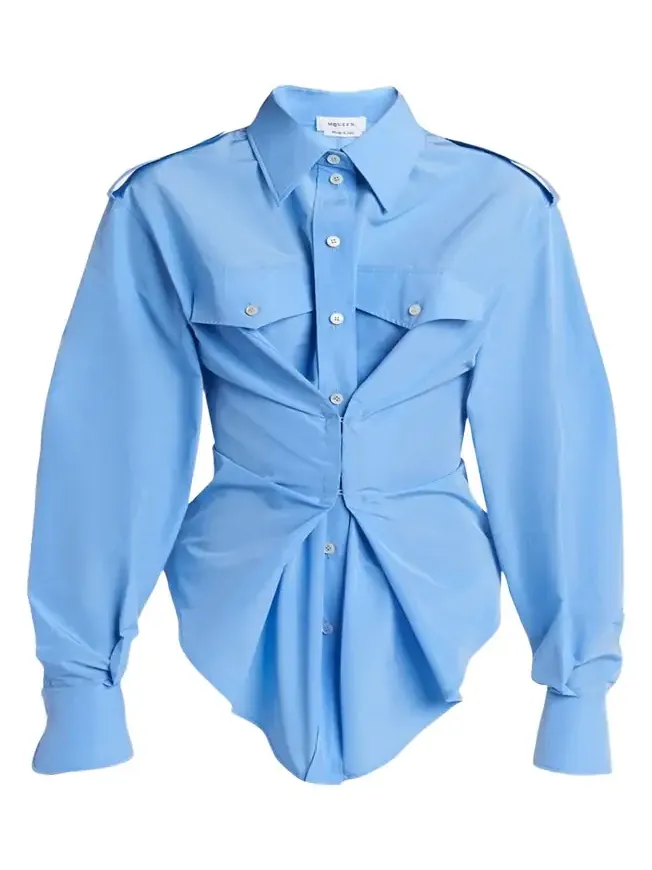 Responsible Cotton Gathered Long-Sleeve Shirt Responsible Cotton Gathered Long-Sleeve Shirt