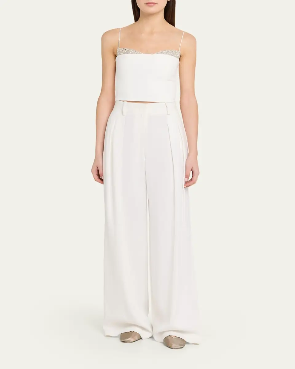 ALICE + OLIVIA Hallie Embellished Peekaboo Top | Thumbnail 2 ALICE + OLIVIA Hallie Embellished Peekaboo Top | Thumbnail 2