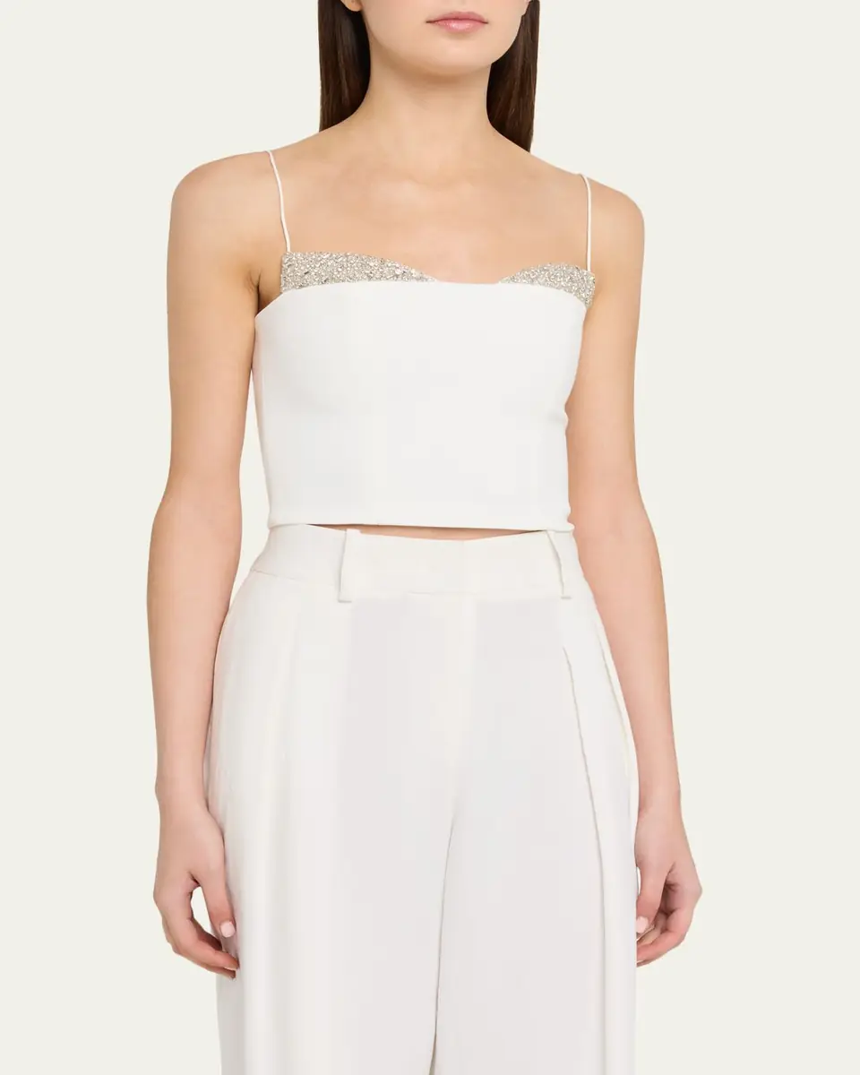 ALICE + OLIVIA Hallie Embellished Peekaboo Top | Thumbnail 4 ALICE + OLIVIA Hallie Embellished Peekaboo Top | Thumbnail 4