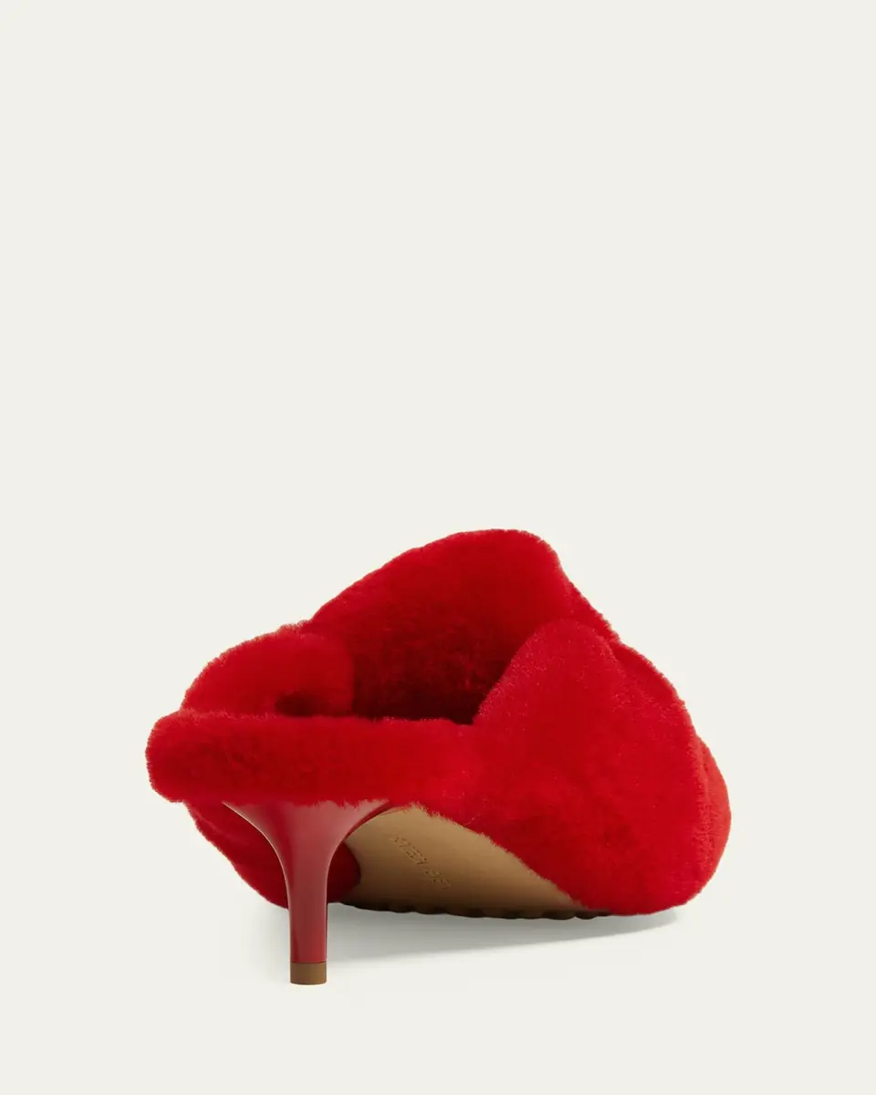 Bottega Veneta Carded Merino Wool Knotted Kitten-Heel Sandals | Thumbnail 4 Bottega Veneta Carded Merino Wool Knotted Kitten-Heel Sandals | Thumbnail 4