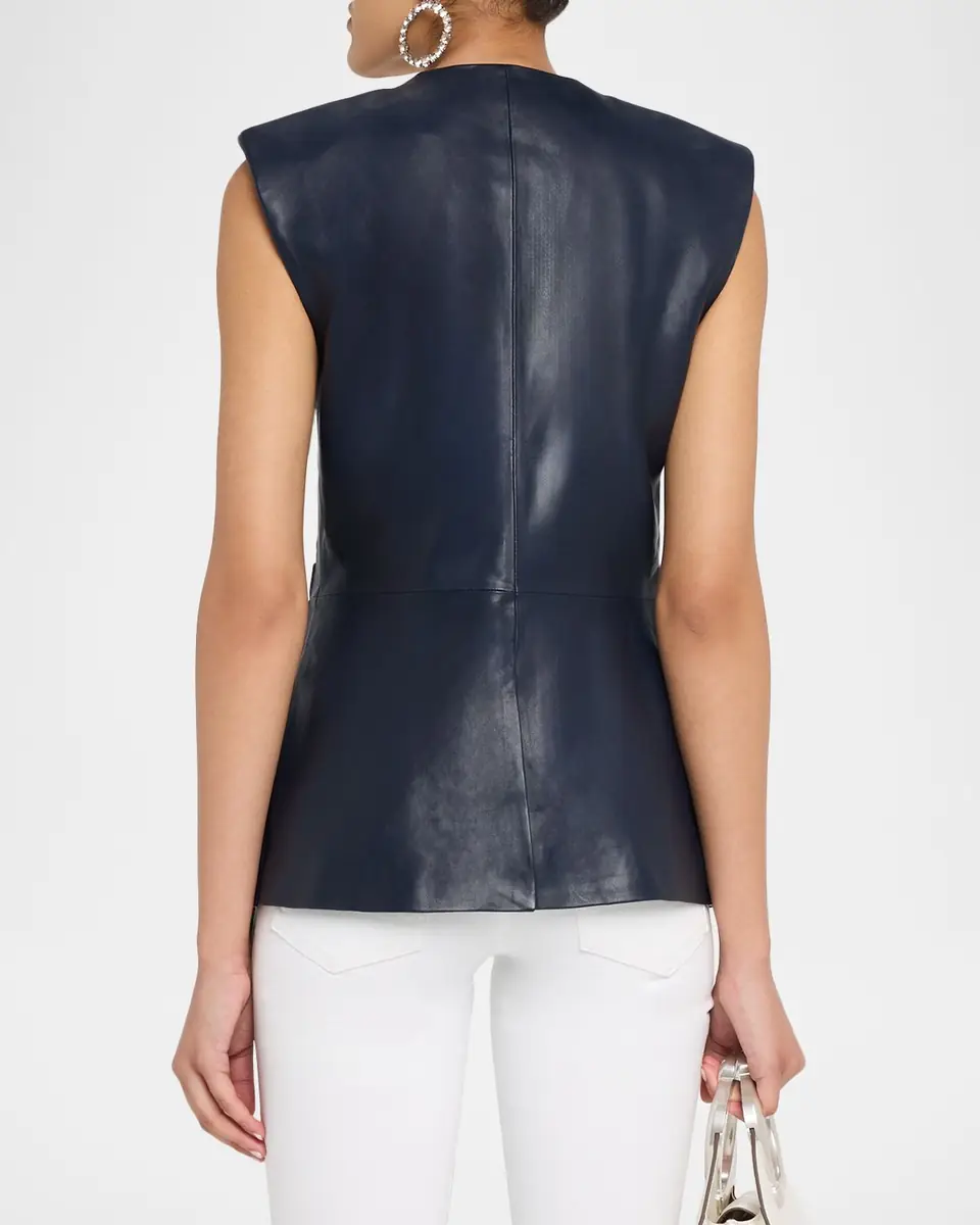 Veronica Beard Tamara Leather Vest | Thumbnail 2 Veronica Beard Tamara Leather Vest | Thumbnail 2