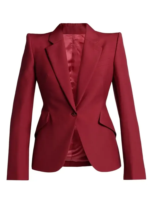 Certified Wool Mohair Single-Breasted Jacket