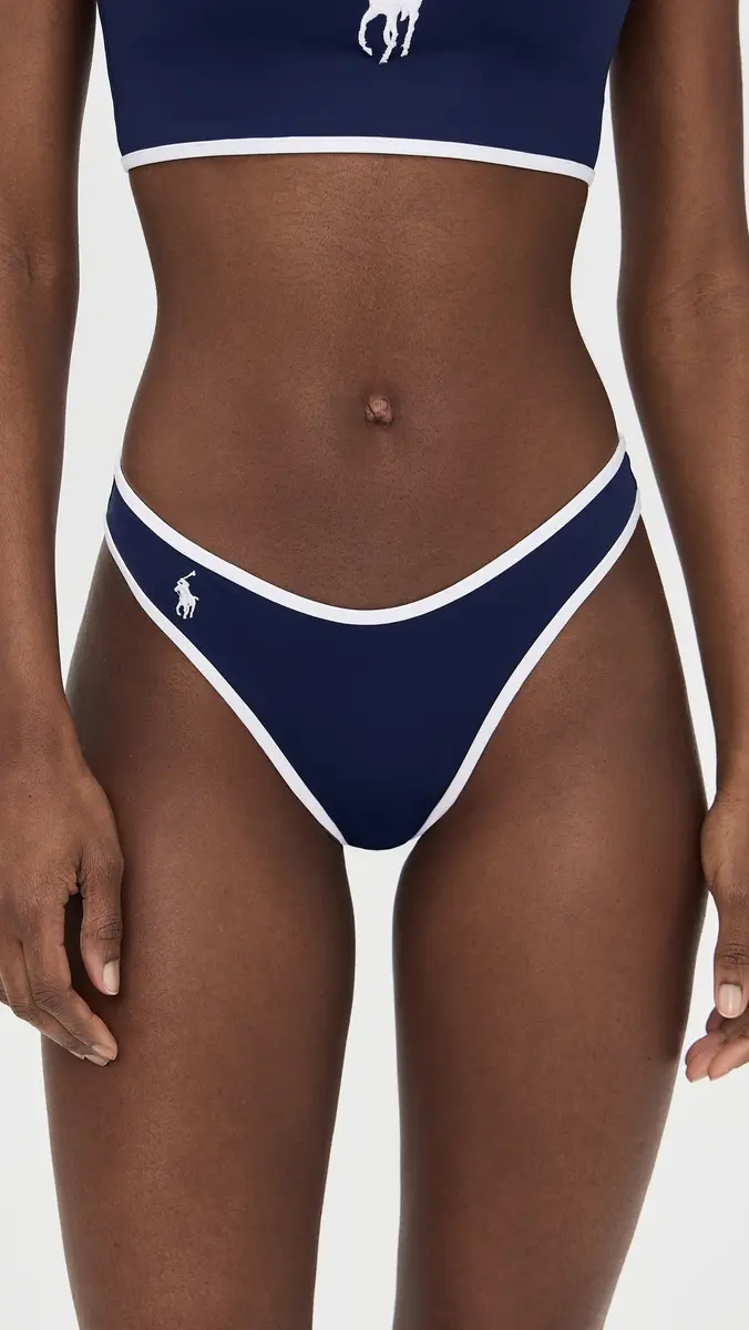 Polo Ralph Lauren High Leg Scoop Bikini Bottoms | Thumbnail 2