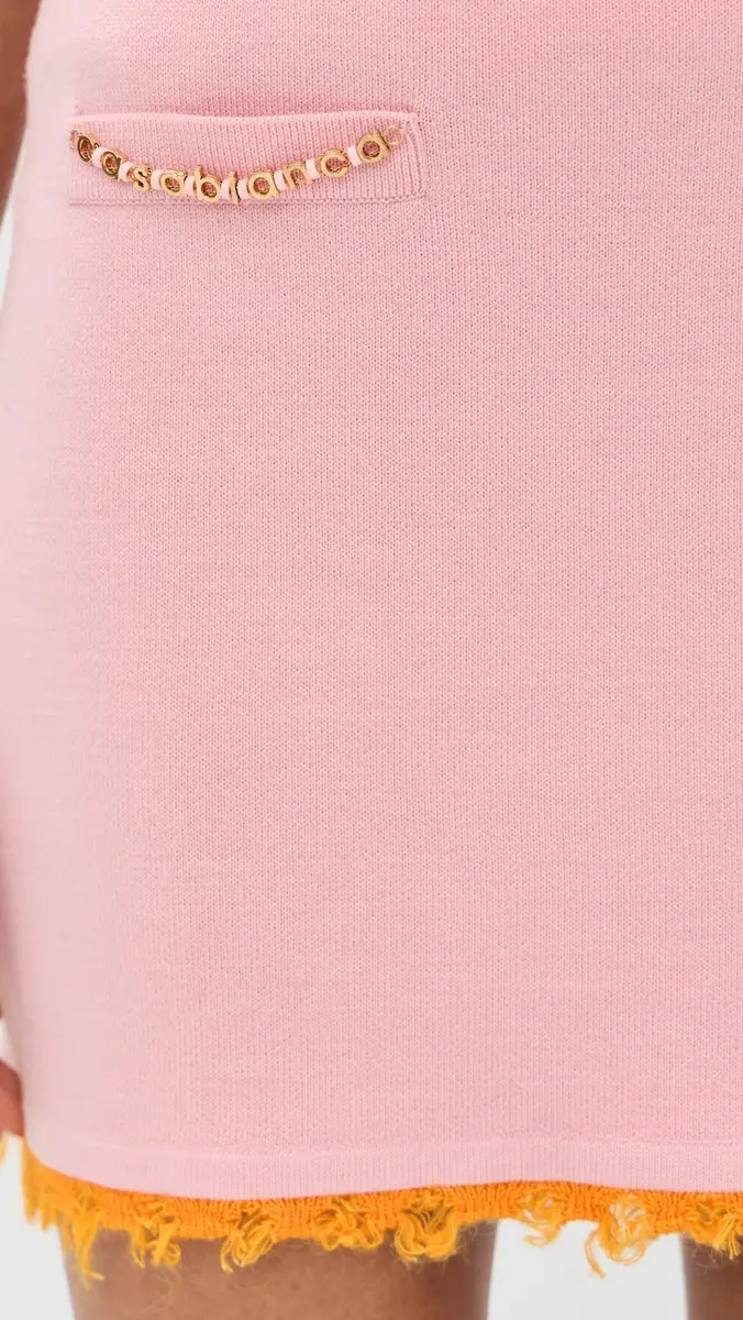 Casablanca Double Face Merino Skirt Pink | Thumbnail 6 Casablanca Double Face Merino Skirt Pink | Thumbnail 6
