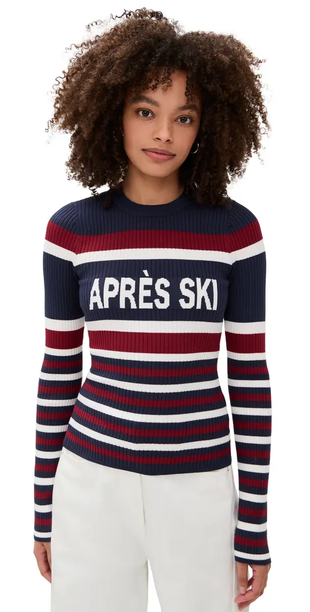 Slopes Sweater Navy Apres Ski Stripe