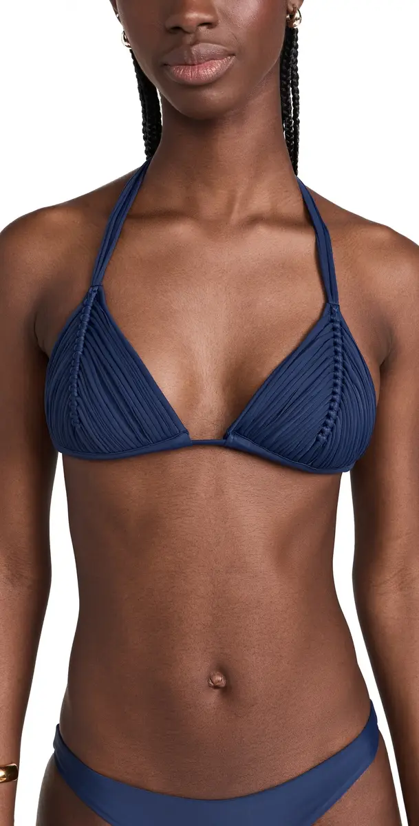 PQ Swim Isla Triangle Bikini Top Navy | Image 1 PQ Swim Isla Triangle Bikini Top Navy | Image 1