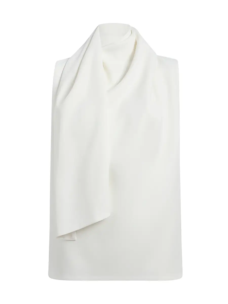 Khaite Loe Satin Scarf Top | Image 1 Khaite Loe Satin Scarf Top | Image 1