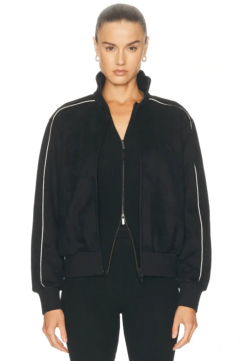 Fear of God Essentials Signature Vintage Fit Track Suede Fleece Jacket | Thumbnail 2 Fear of God Essentials Signature Vintage Fit Track Suede Fleece Jacket | Thumbnail 2