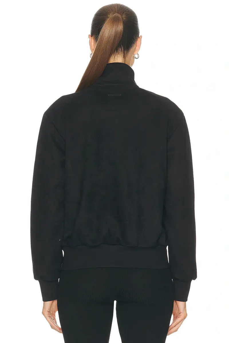Fear of God Essentials Signature Vintage Fit Track Suede Fleece Jacket | Thumbnail 4 Fear of God Essentials Signature Vintage Fit Track Suede Fleece Jacket | Thumbnail 4