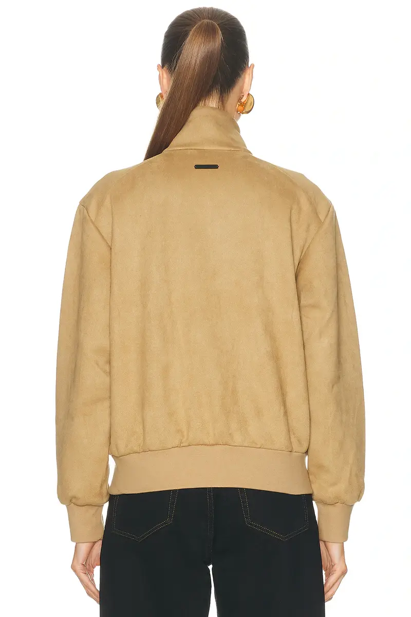Fear of God Essentials Signature Vintage Fit Track Suede Fleece Jacket | Thumbnail 4