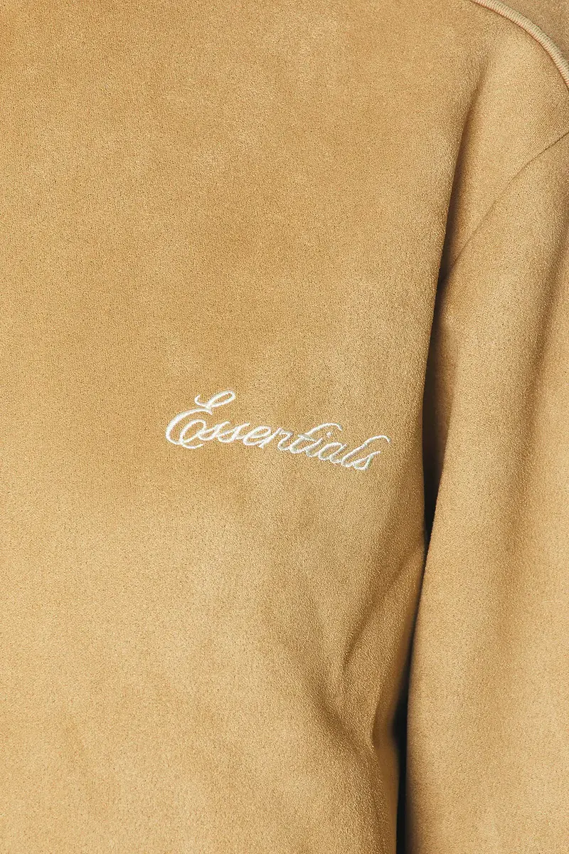 Fear of God Essentials Signature Vintage Fit Track Suede Fleece Jacket | Thumbnail 6