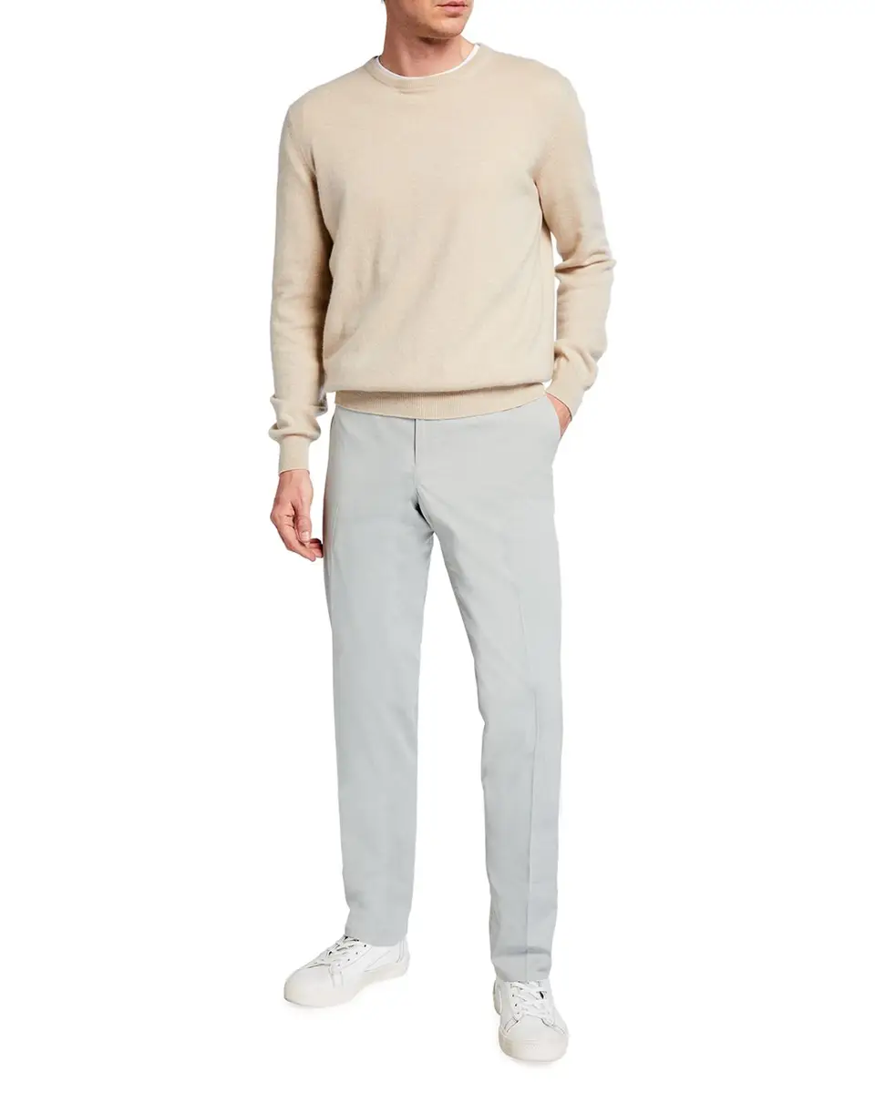 PT Torino Men's Solid Satin Chino Pants | Thumbnail 3